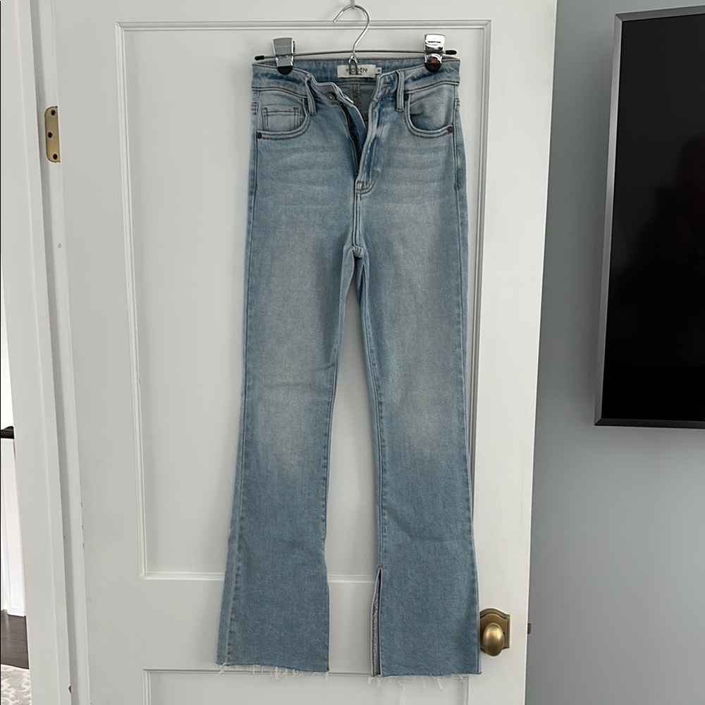 Hidden Flare Slit Inseam Jeans